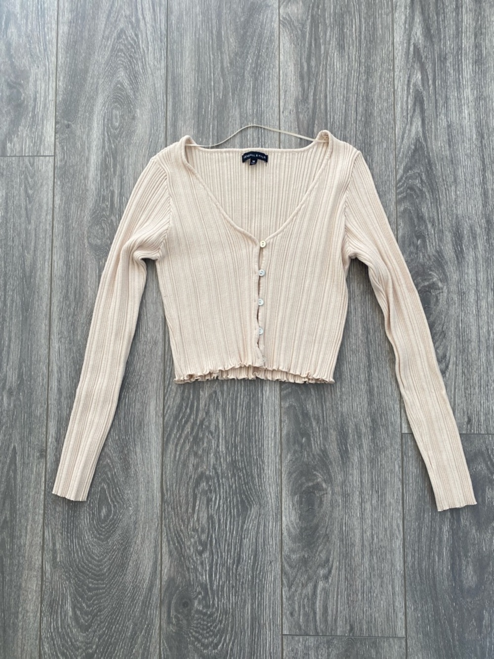 Kendall & Kylie - Ribbed V-Neck Cardigan - Size M